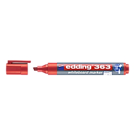 edding whiteboard marker 363, wigvormige punt, 10 stuk, rood