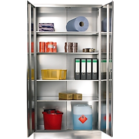 Edelstahl-Universalschrank mit 4 Böden, 1950 x 500 x 500 mm