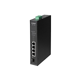 Edimax IGS-1105P - Switch - 4 x 10/100/1000 (PoE+) + 1 x Gigabit SFP - an DIN-Schiene montierbar, wandmontierbar - PoE+ (120 W)
