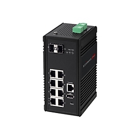 Edimax Pro IGS-5208 - Switch - managed - 8 x 10/100/1000 + 2 x SFP - an DIN-Schiene montierbar, wandmontierbar - Gleichstrom