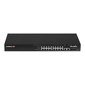 Edimax Pro IGS-5218PLC - Switch - Industrie, Überwachung, VLAN, PoE+, Web, Smart - Smart - 16 x 10/100/1000 (PoE+)