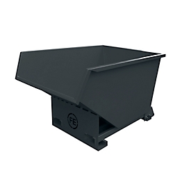 Eichinger-Industrie Kippbehälter für Teleskopstapler, automatisch Sicherung, 1000 l, bis 1500 kg, Stahl, anthrazitgrau RAL 7016