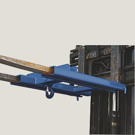 Eichinger-Industrie Lasthaken-Stapleraufsatz, für 2 Gabelstaplerzinken, bis 2000 kg, Stahl, enzianblau RAL 5010