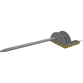Eichinger-Industrie Tragdorn für Stapler, bis 1500 kg, Länge Kragarm 2800 mm, Dorn-Ø 85 mm, mit Kettensicherung, Stahl, anthrazitgrau RAL 7016