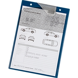 EICHNER Beveiligde besteltas, voor DIN A4 documenten, 10 stuks, incl. sleutelvak, B 230 x D 5 x H 330 mm, blauw