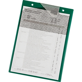 EICHNER Beveiligde besteltas, voor DIN A4 documenten, 10 stuks, incl. sleutelvak, B 230 x D 5 x H 330 mm, groen