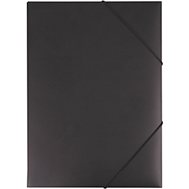 EICHNER elastomap, A4, 3 flappen, 10 stuks, zwart