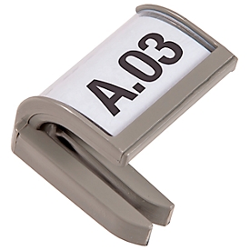 Eichner etiketteerclip, voor wand-sorter, lichtgrijs, B 29 x H 31 mm, 5 st.