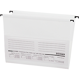 Eichner hangmappen, voor formaten tot A4, pvc, 10 stuks, wit