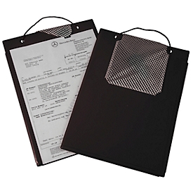 EICHNER Pochette de commande Edge, pour documents DIN A4, compartiment pour clés, L 230 x P 5 x H 330 mm, 10 pièces, noir