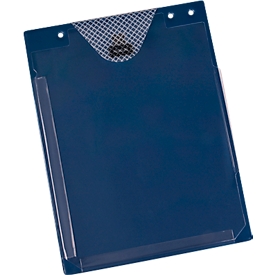 EICHNER Pochette de commande Jumbo, DIN A4, soufflet d'extension, fermeture velcro, compartiment à clés, bleu, 10 pièces