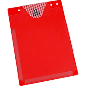 EICHNER Pochette de commande Jumbo, DIN A4, soufflet extensible, fermeture velcro, poche pour clés, rouge, 10 pièces