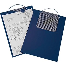 EICHNER Pochette de commande Magnetic, pour documents DIN A4, compartiment pour clés, fermeture magnétique, protection contre les déchirures, bleu, 10 pièces