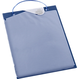 EICHNER Pochette de commande Plus, fermeture velcro et compartiment à clés, pour documents DIN A4, bleu, 10 pièces