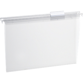 EICHNER transparent suspension file folders, open top, polypropylene, 15 pieces