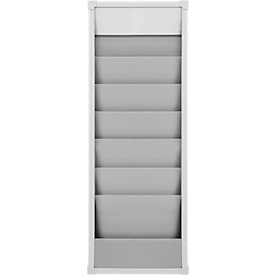 Eichner werkplaatsplanner, 1-strook, 6 rails, voor max. 6 A4-bestelvakken, B 315 x H 900 mm, kunststof, grijs