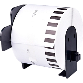 Eindeloze etiketten compatibel met Brother DK-22205, 62mm x 30,48m, papier wit, zelfklevend, permanent.