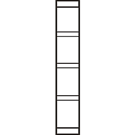 Eindwand, voor stalen rek PROGRESS 2000, H 1900 x D 400 mm, zwart