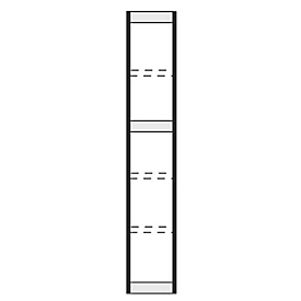 Eindwand, voor stalen rek PROGRESS 2000, H 2250 x D 300 mm, zilver