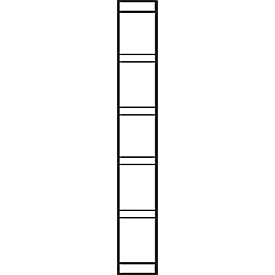 Eindwand, voor stalen rek PROGRESS 2000, H 2250 x D 300 mm, zwart