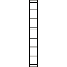 Eindwand, voor stalen rek PROGRESS 2000, H 2600 x D 400 mm, zwart