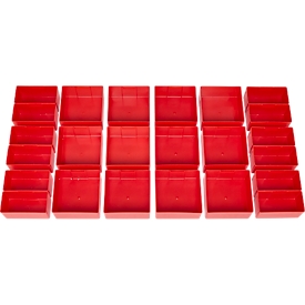 Einsatzkästenset 24-teilig, für Schäfer WSK Schubladen, säurebeständig, PP-Material, -20 °C bis +100 °C, rot