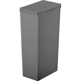 EKO Morandi Touch afvalbak, kunststof, touch bar mechanisme, stapelbaar, B 245 x D 370 x H 630 mm, 40 liter, blauw/grijs