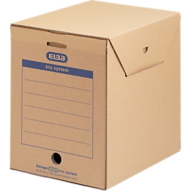 ELBA boîte à archives tric system, Maxi, l. 236 x P 333 x H 308 mm, 6 pièces