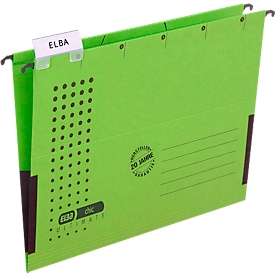 ELBA chic® ULTIMATE hangmap, voor formaten tot DIN A4, gerecycled karton, 25 stuks, groen