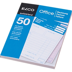 ELCO OFFICE Durchschreibeblöcke, A6, Rechnungen