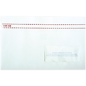 ELCO Quick Vitro Dokumententasche C5/6 aus Papier, Fenster rechts bioabbaubar, 2-fach Haftklebeverschluss, perforiert, 250er Karton