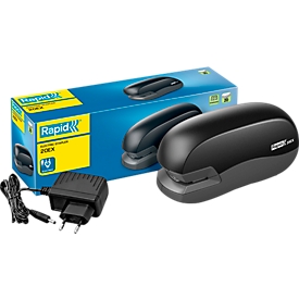 Electric stapler Rapid 20EX, for 24/6 & 26/6 staples, capacity 20 sheets, with power supply unit, black