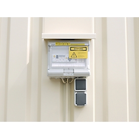 Elektrisch installatiepakket voor materiaalreservoir MC 1100-1600, conform VDE, LED-lamp met 9 W & 4000 K, vaste aansluiting, Schuko-fitting, IP44