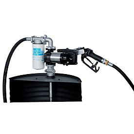 Elektrische pomp CEMO Cematic 230/50 EX, 230V, 50 l/min, voor benzine, ATEX, filter, 4m doseerslang, automatische sproeier