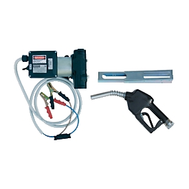 Elektrische pomp CEMO Cematic Duo 24/12 AZ, 24V, 70 l/min, zelfaanzuigend, automatisch mondstuk met houder, 4 m vulslang