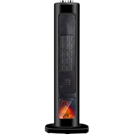Elektrokamin RHODOS, 2000 W, 3D-Flammeneffekt, Überhitzungsschutz, Kippsicherung, schwarz
