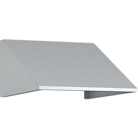 Elément de toit incliné pour l'armoire à casiers Resisto de C+P, inclinaison de 26°, L 396 x P 540 x H 230 mm, acier, gris clair RAL 7035