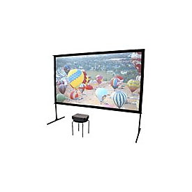 Elite Screens Yard Master 2 Series OMS150H2-DUAL - Projektionsschirm mit Beinen - 381 cm (150") - 16:9 - Wraith Veil Dual - Black Trim, silber Rahmen