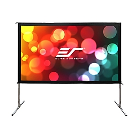 Elite Screens Yard Master 2 Series OMS150H2-DUAL - Projektionsschirm mit Beinen - 381 cm (150") - 16:9 - Wraith Veil Dual - Black Trim, silber Rahmen