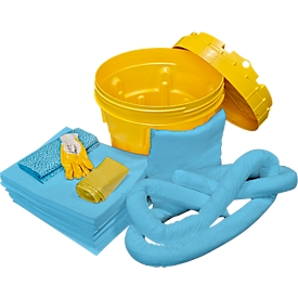 Emergency leakage set in safety canister UN, oil binding, barrel capacity 77 l, kit capacity 75 l