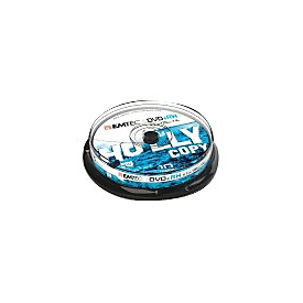 EMTEC - 10 x DVD+RW - 4.7 GB (120 Min.) 1x - 4x - Silber - Spindel