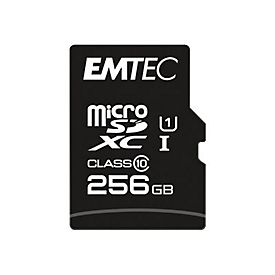 EMTEC Elite Gold - Flash-Speicherkarte (SD-Adapter inbegriffen) - 256 GB - UHS-I U1 / Class10 - microSDXC UHS-I