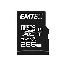 EMTEC Elite Gold - Flash-Speicherkarte (SD-Adapter inbegriffen) - 256 GB - UHS-I U1 / Class10 - microSDXC UHS-I