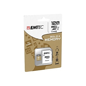 EMTEC Gold+ - Flash-Speicherkarte - 128 GB - microSD