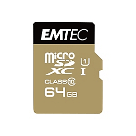 EMTEC Gold+ - Flash-Speicherkarte - 64 GB - microSD
