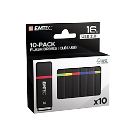 EMTEC K100 - USB-Flash-Laufwerk - 16 GB - USB 2.0 (Packung mit 10)