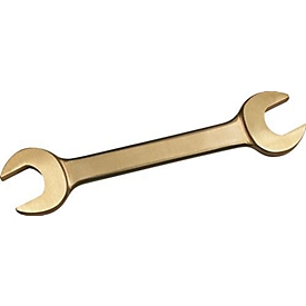 Endres tools double open-end wrench, SW 8 x 9 mm, length 125 mm, aluminum-multi-material bronze, non-sparking, hexagonal