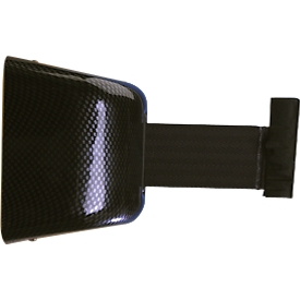 Enrouleur de sangle mural, fixation par vis, 5 m, sangle noire
