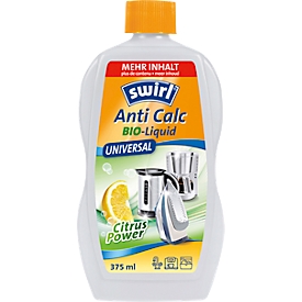 Entkalker Swirl® Anti Calc Bio-Liquid Universal, lebensmittelsauber, mit Dosierungshilfe, 375 ml