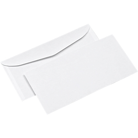 Envelopes 114 x 229 mm DIN long offset white, 1000 pieces, without window